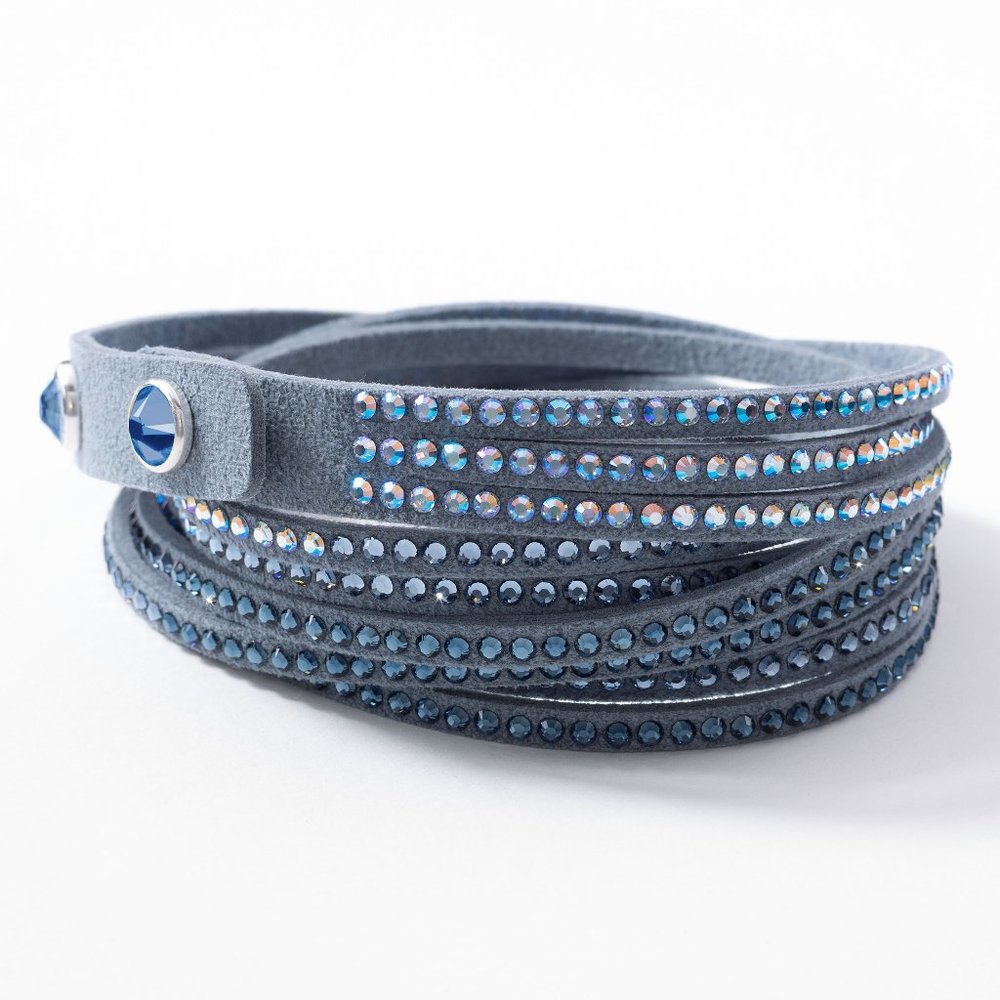 Touchstone Crystal By Swarovski Wrap-Star Denim Bracelet